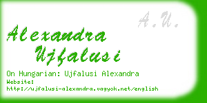 alexandra ujfalusi business card